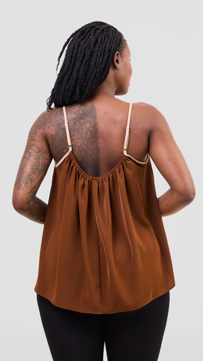 Vivo Nuru Strappy Top - Brown