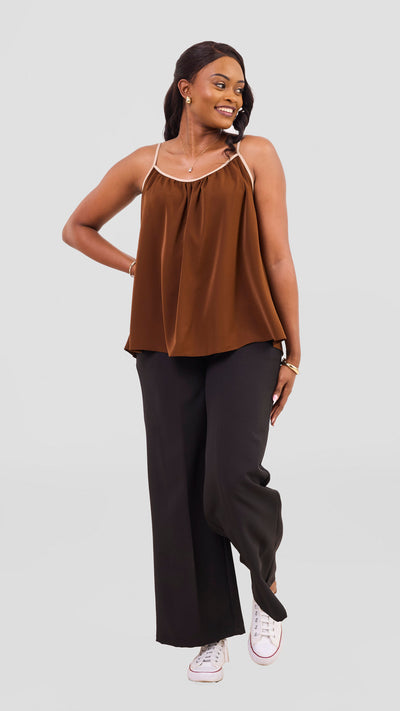 Vivo Nuru Strappy Top - Brown