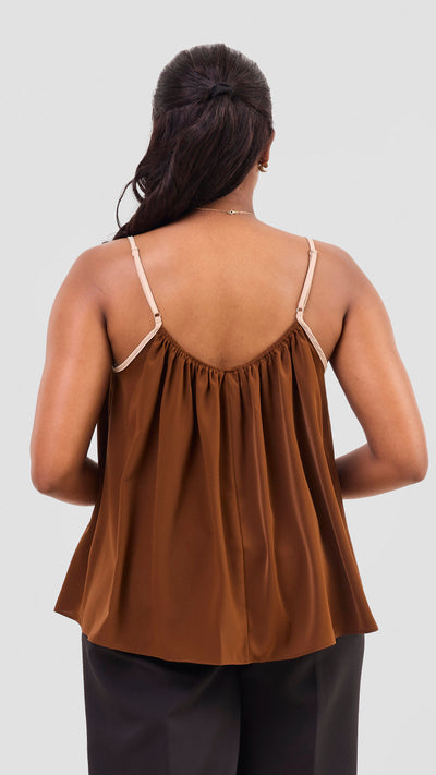 Vivo Nuru Strappy Top - Brown