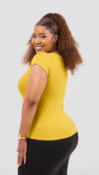 Vivo Everyday Cap Sleeve Top - Olive
