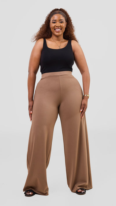 Vivo Aleri Wide Leg Pants - Taupe