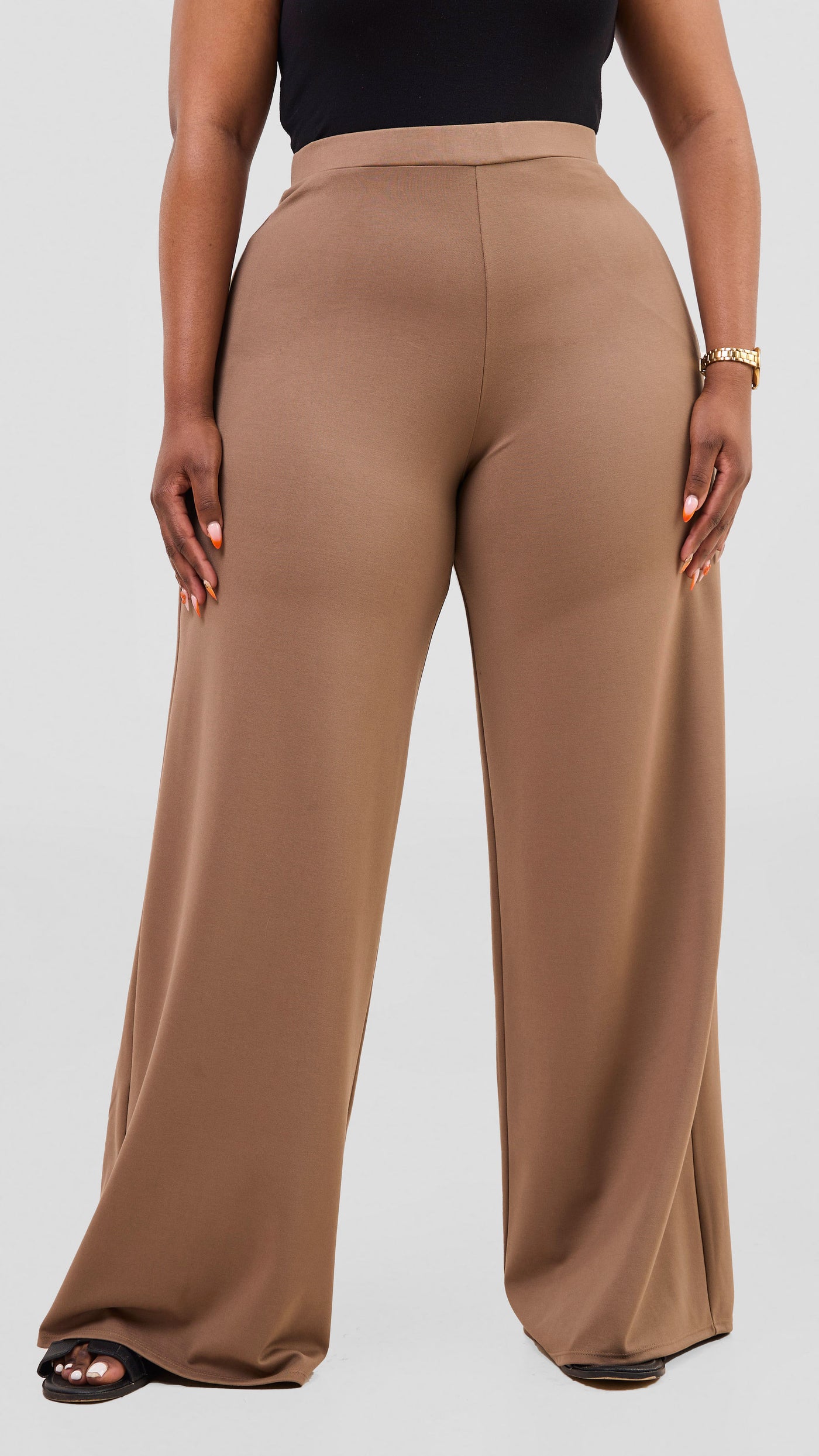Vivo Aleri Wide Leg Pants - Taupe