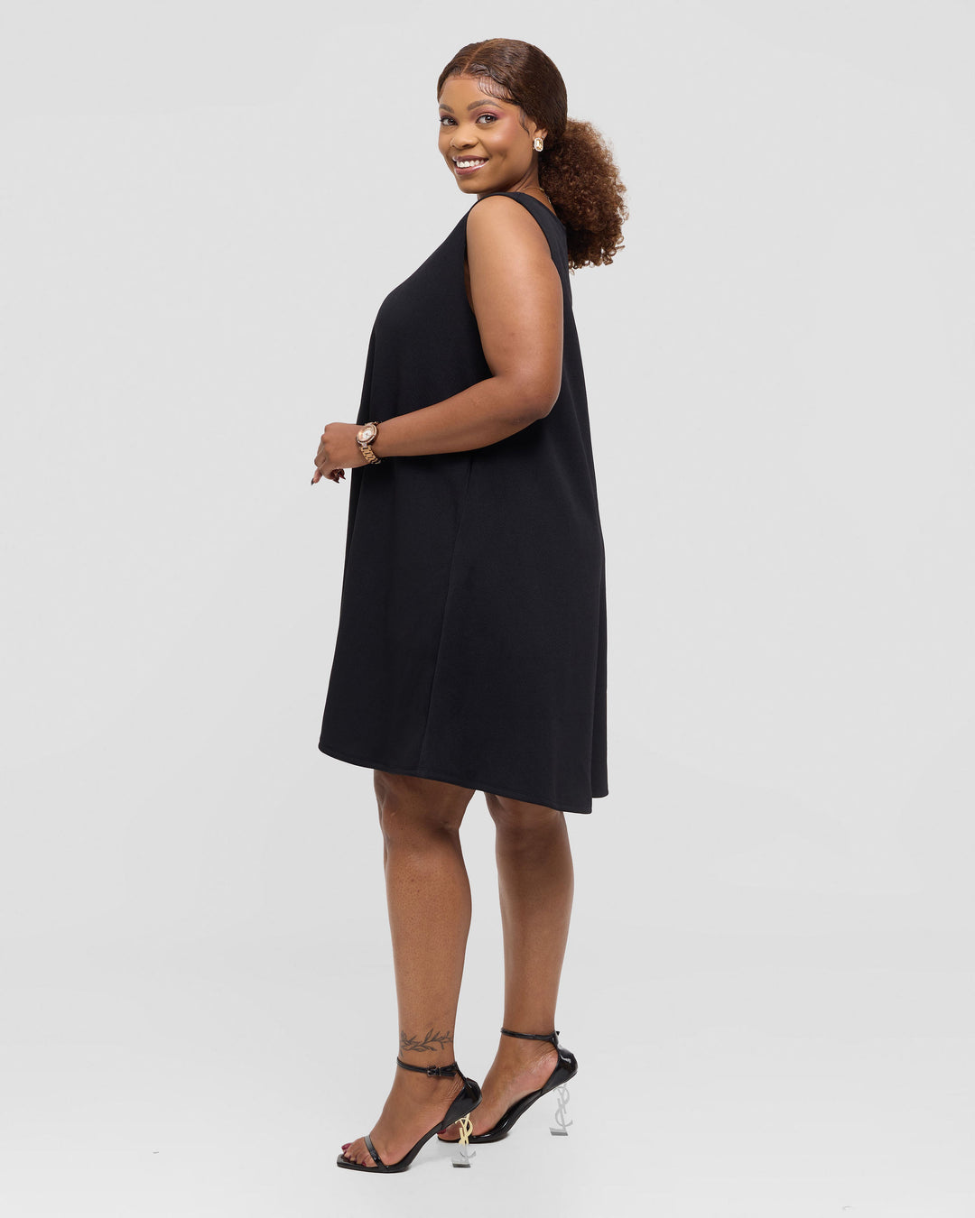 Anzo Wear Shift A-line Swing Dress - Black