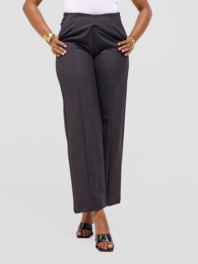 Vivo Chari Straight Leg Pants - Black - Shopzetu