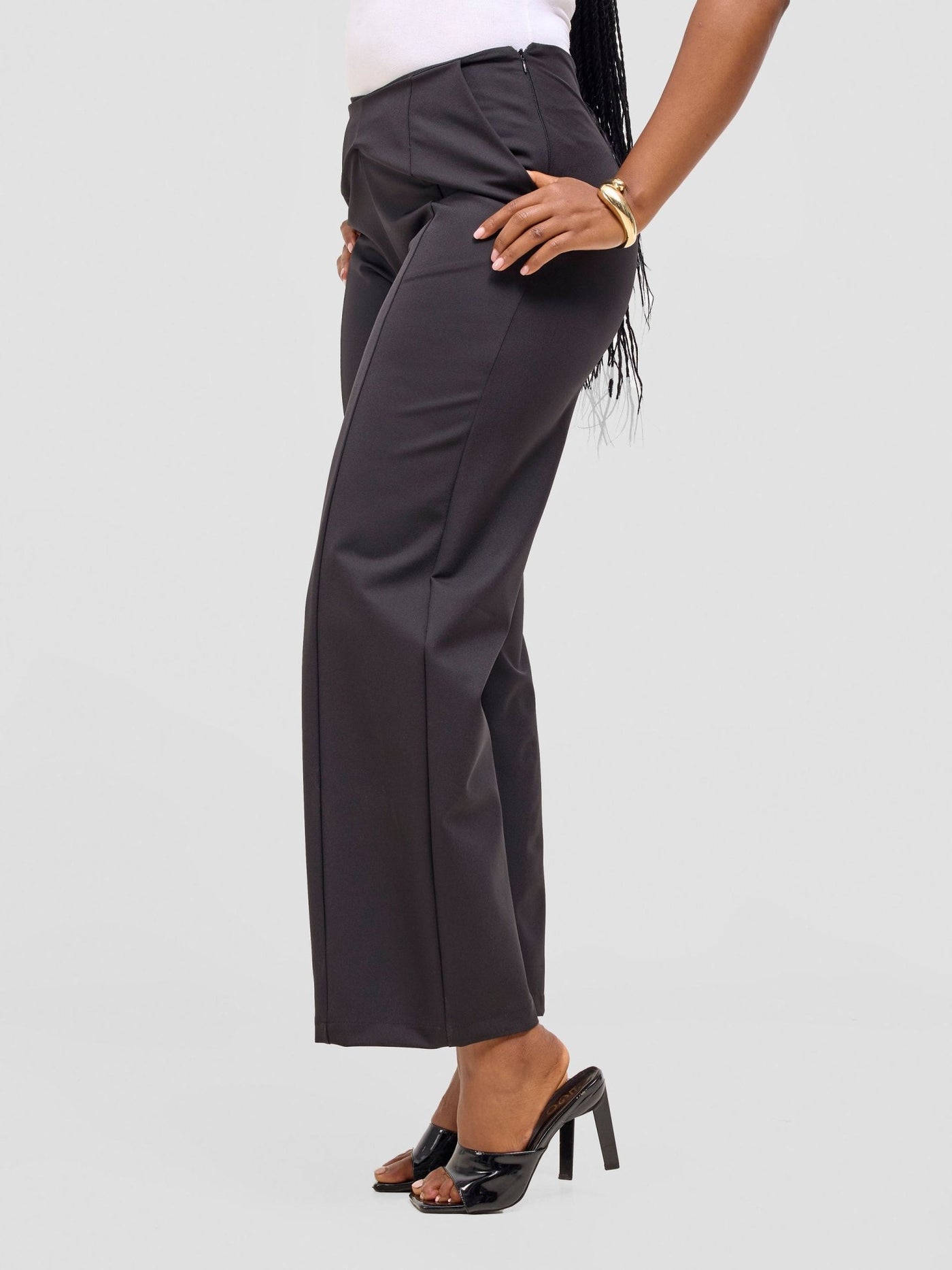 Vivo Chari Straight Leg Pants - Black - Shopzetu