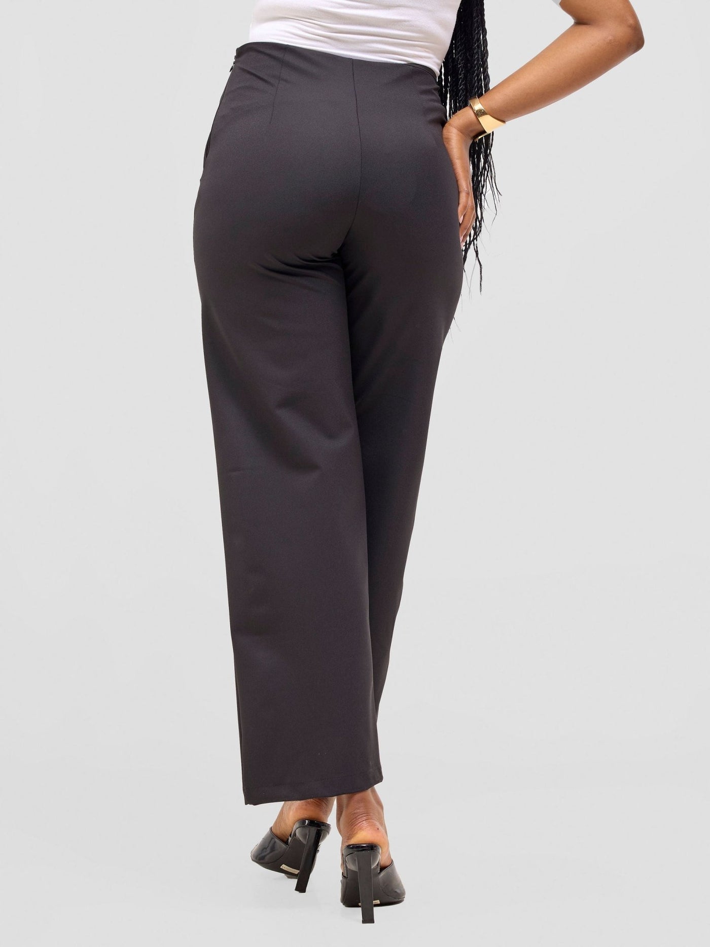 Vivo Chari Straight Leg Pants - Black - Shopzetu