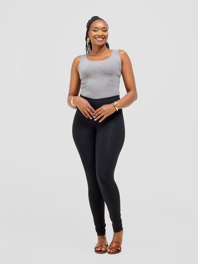 Vivo Basic Sleeveless Bodysuit - Light Grey - Shopzetu
