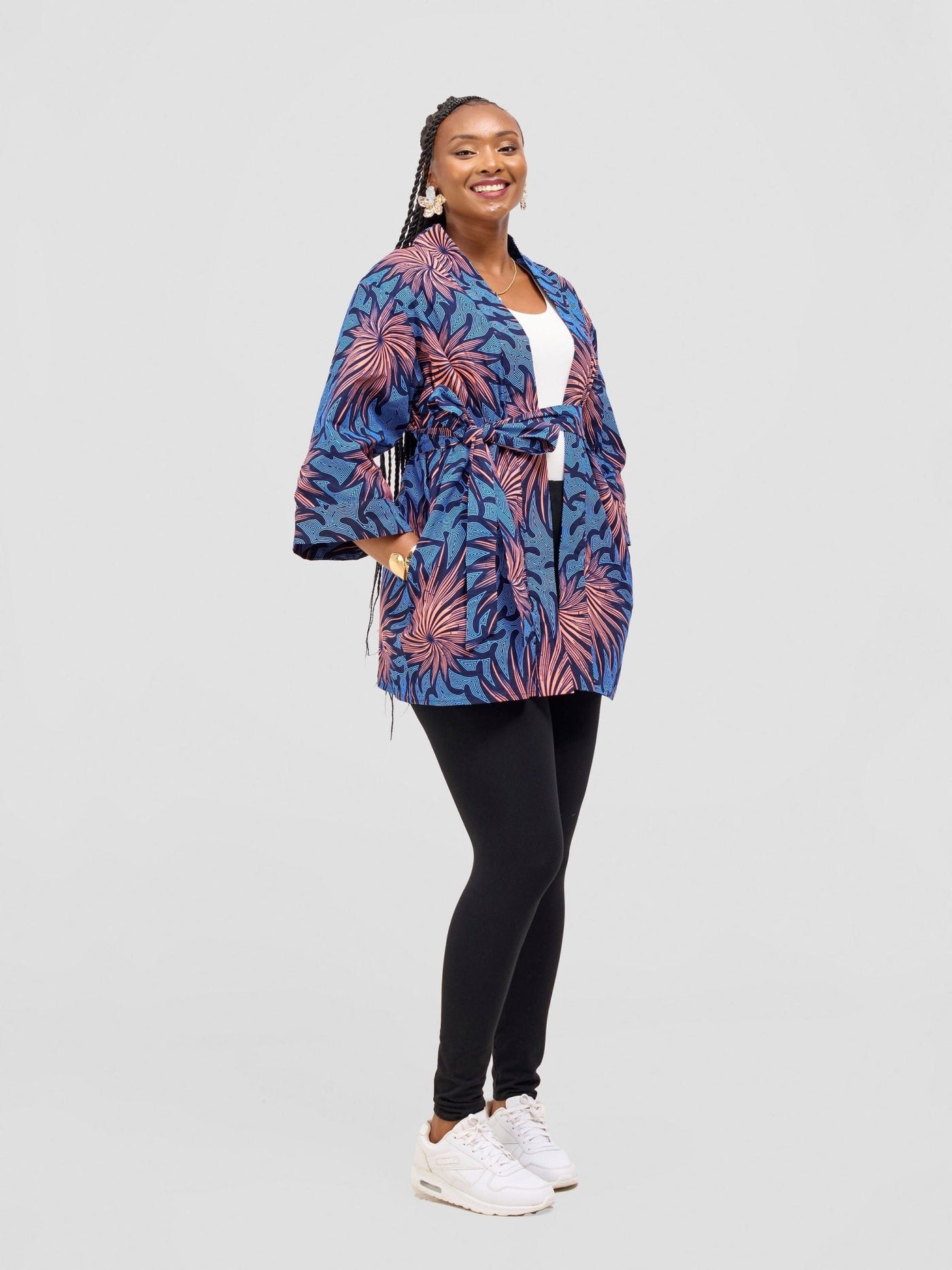 Vivo Short Kimono - Tana Print - Shopzetu