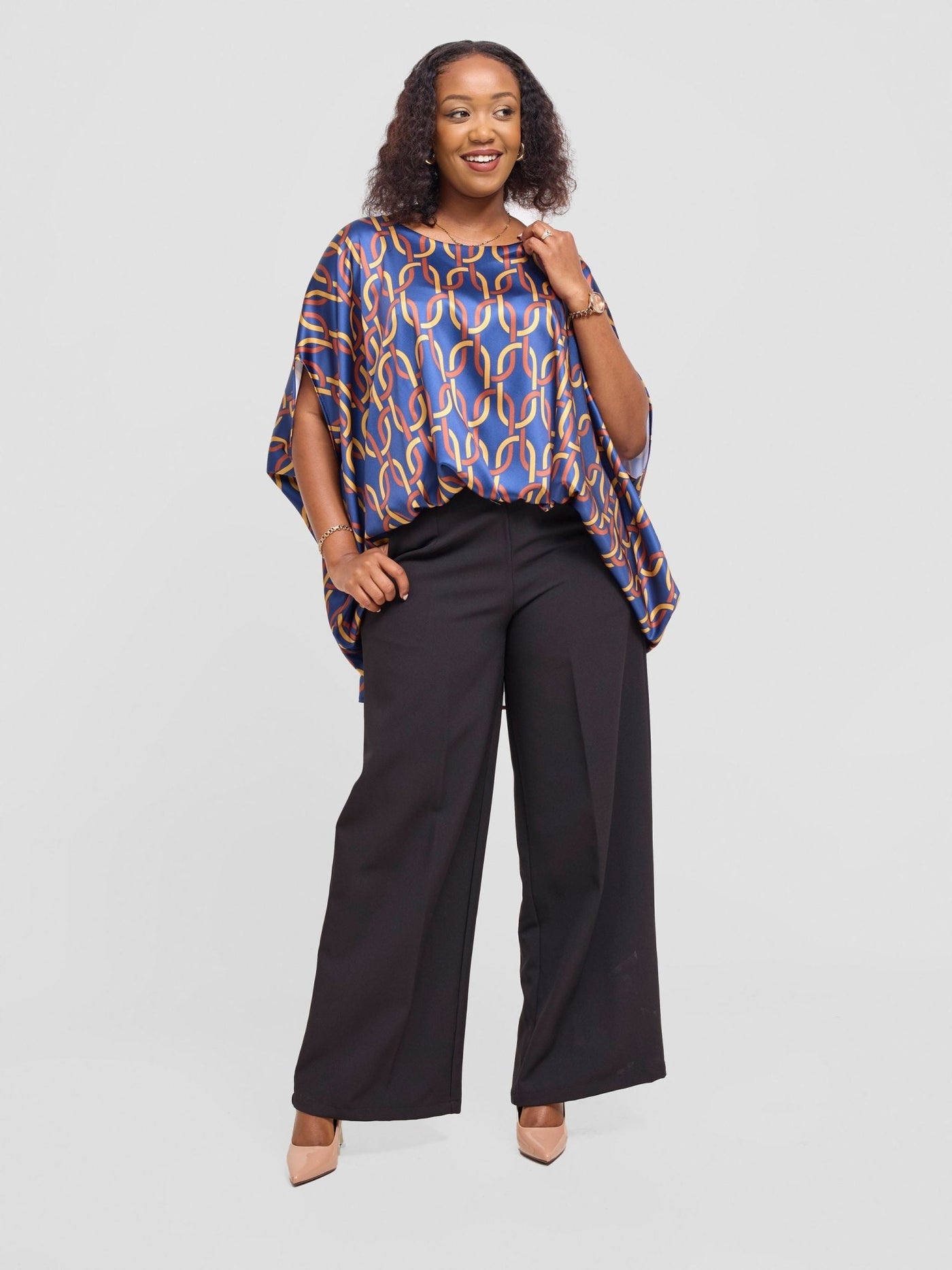 Vivo Amai Hi - Low Top - Navy Wingu Print - Shopzetu