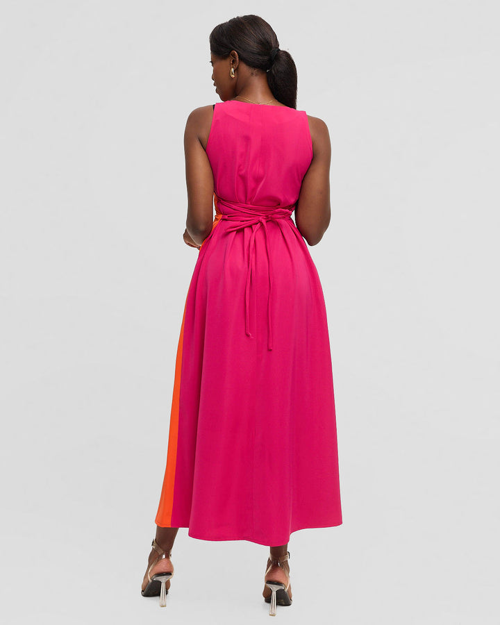Maria Dress - Orange / Pink