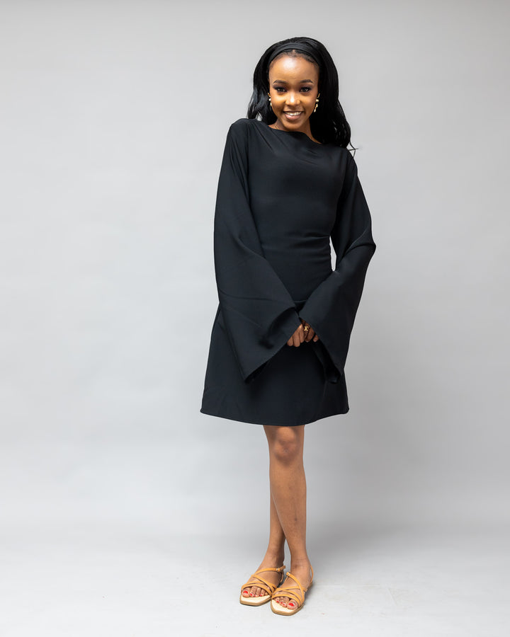 Afriwia Zawadi Shift Dress - Black