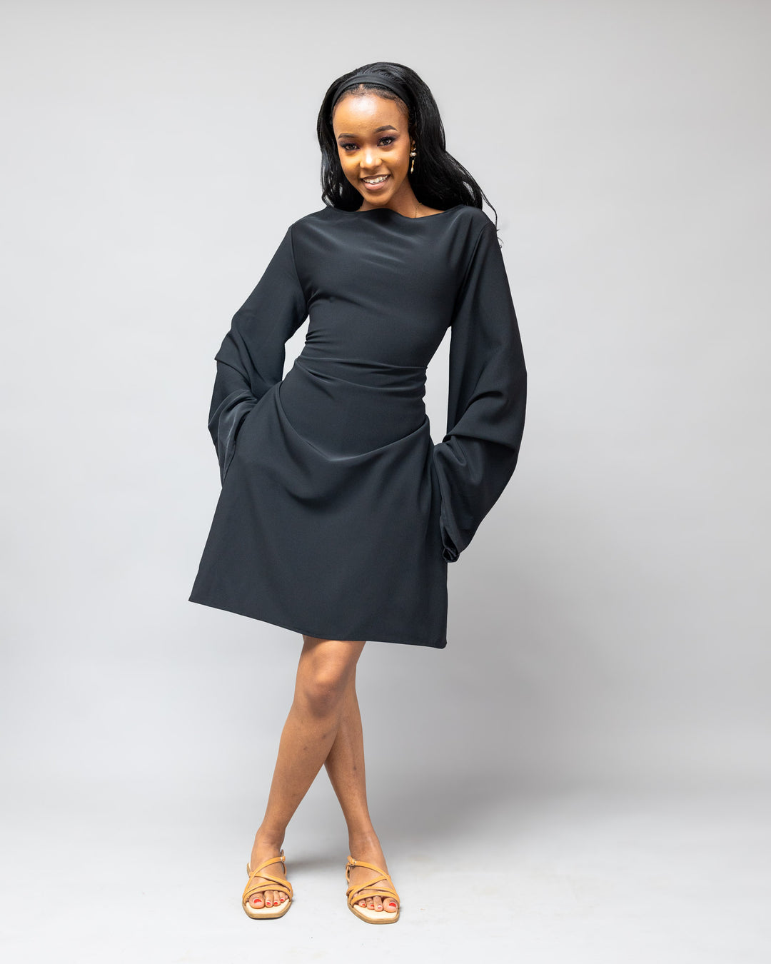 Afriwia Zawadi Shift Dress - Black
