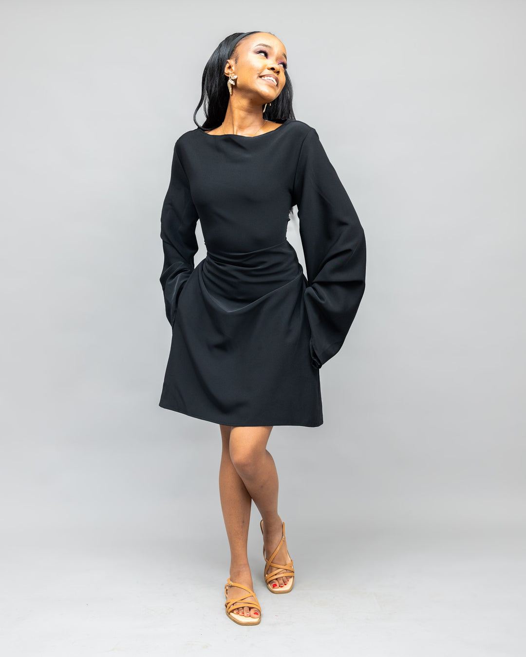 Afriwia Zawadi Shift Dress - Black