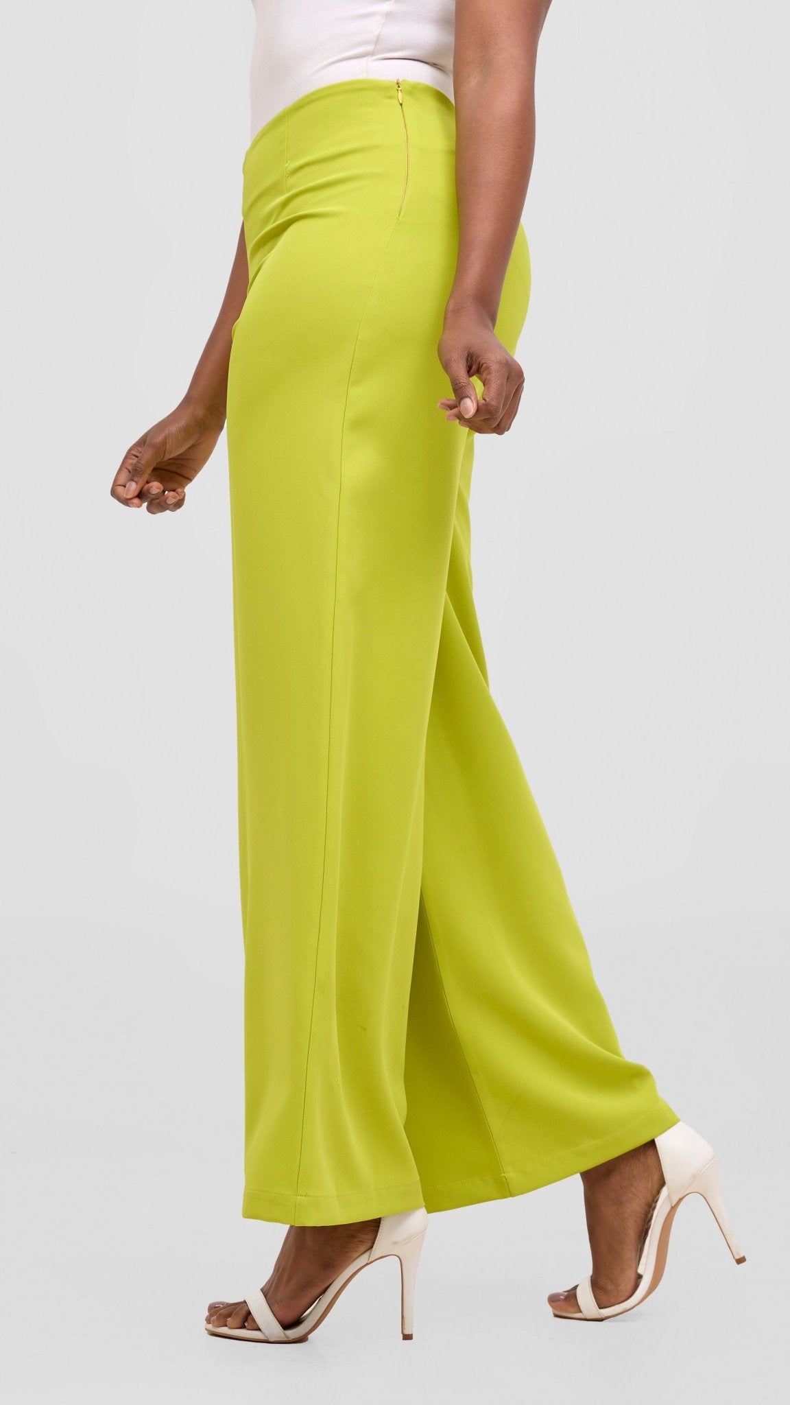 Vivo Tatili Wide Leg Pants - Lime - Shopzetu