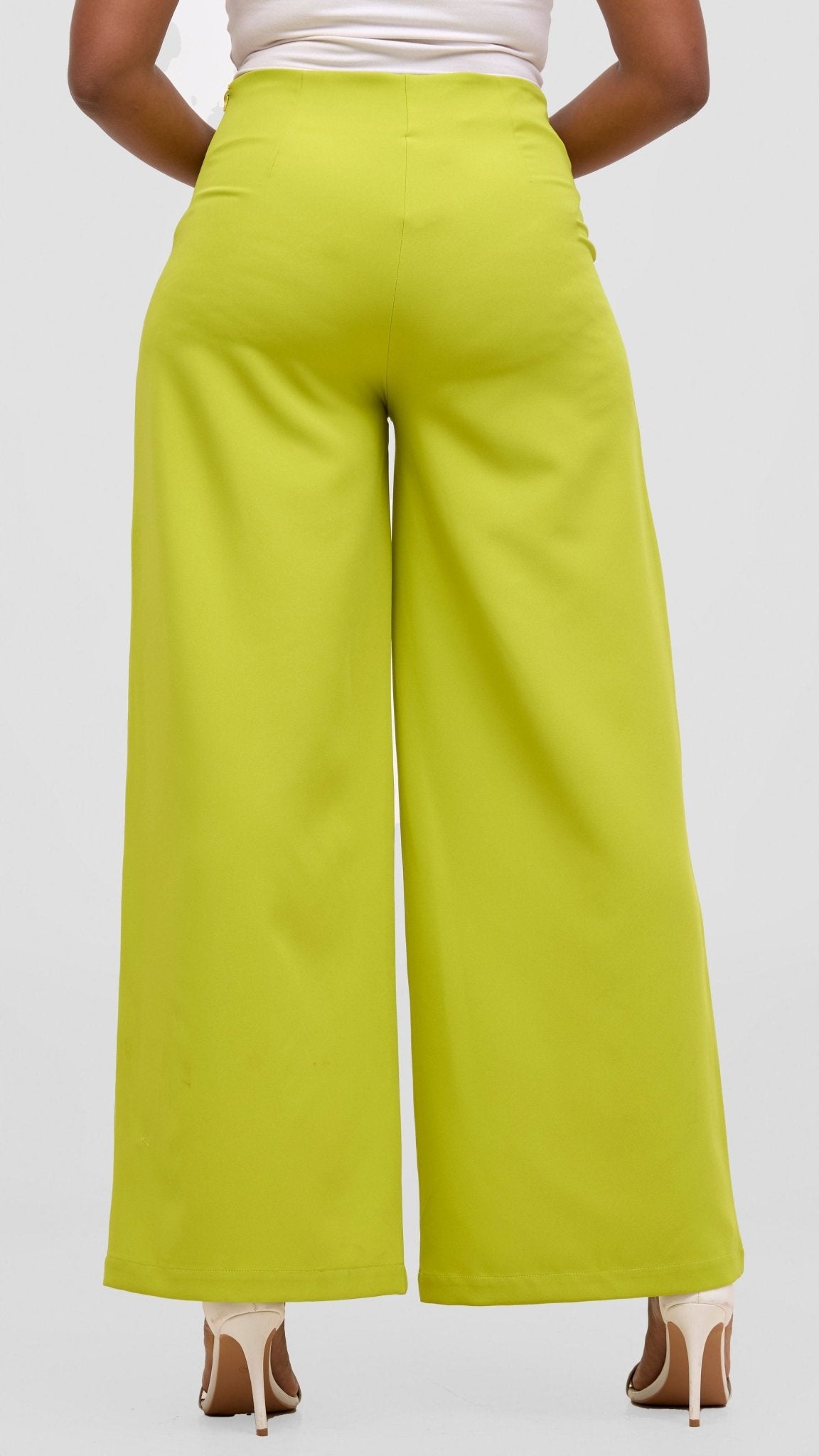 Vivo Tatili Wide Leg Pants - Lime - Shopzetu