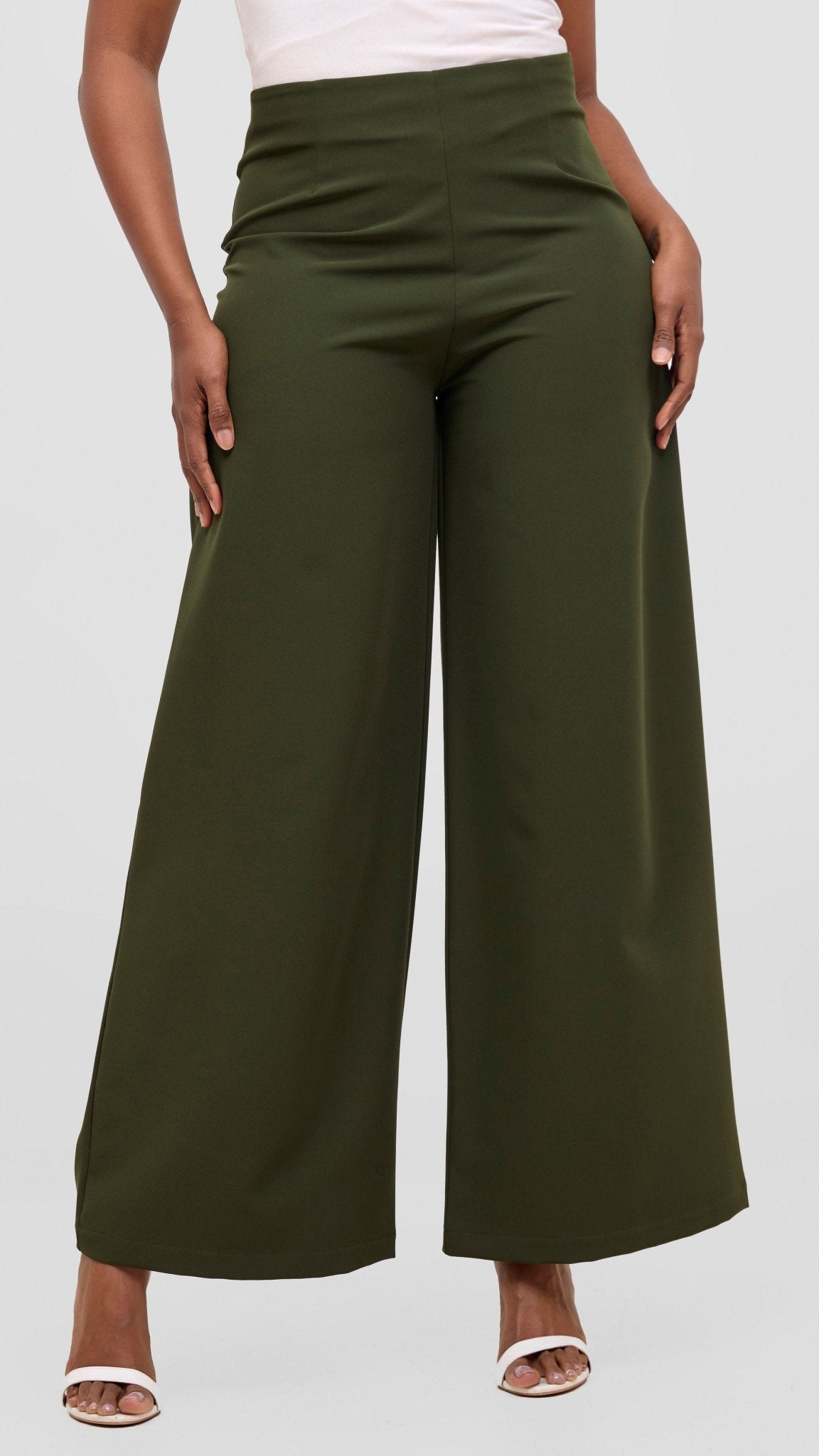 Vivo Tatili Wide Leg Pants - Hunters Green - Shopzetu