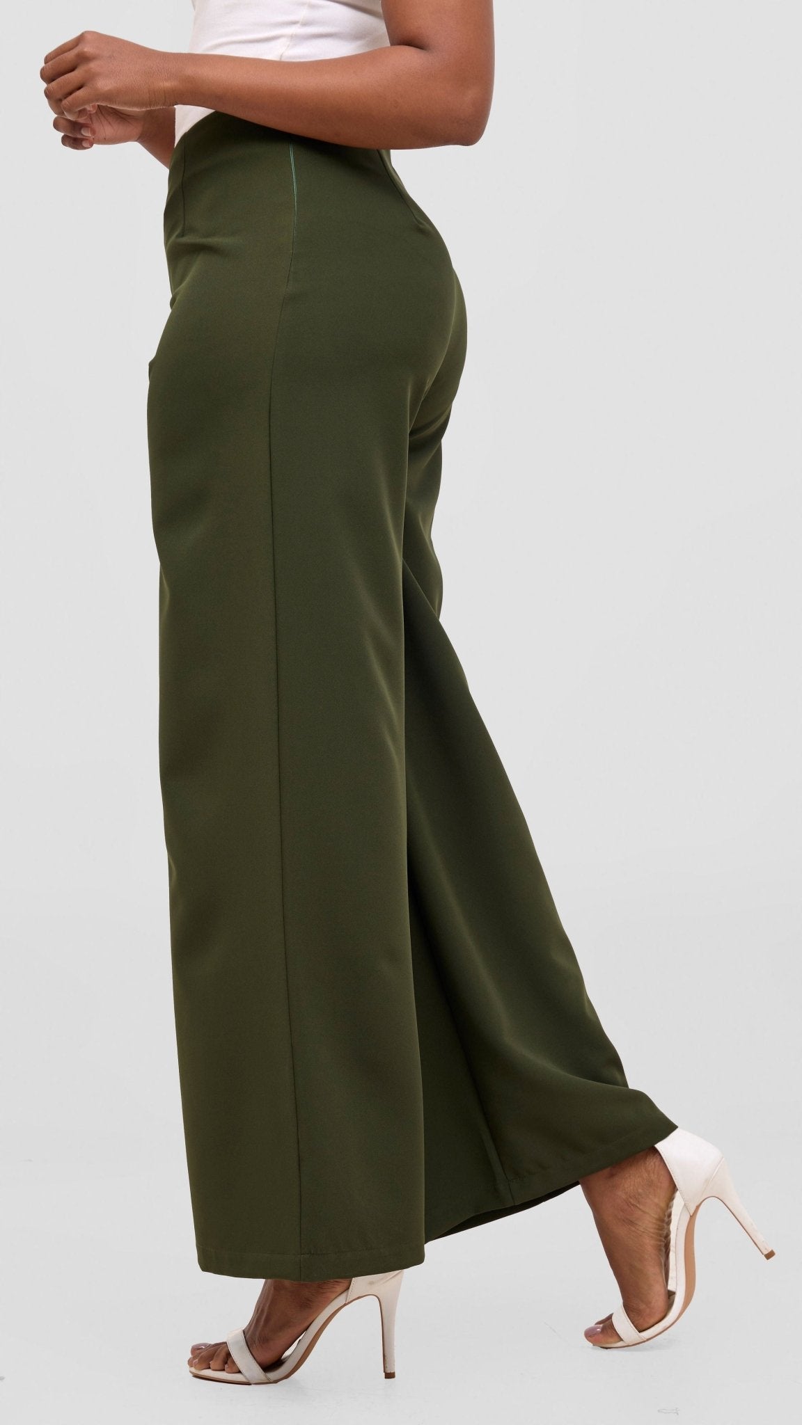 Vivo Tatili Wide Leg Pants - Hunters Green - Shopzetu