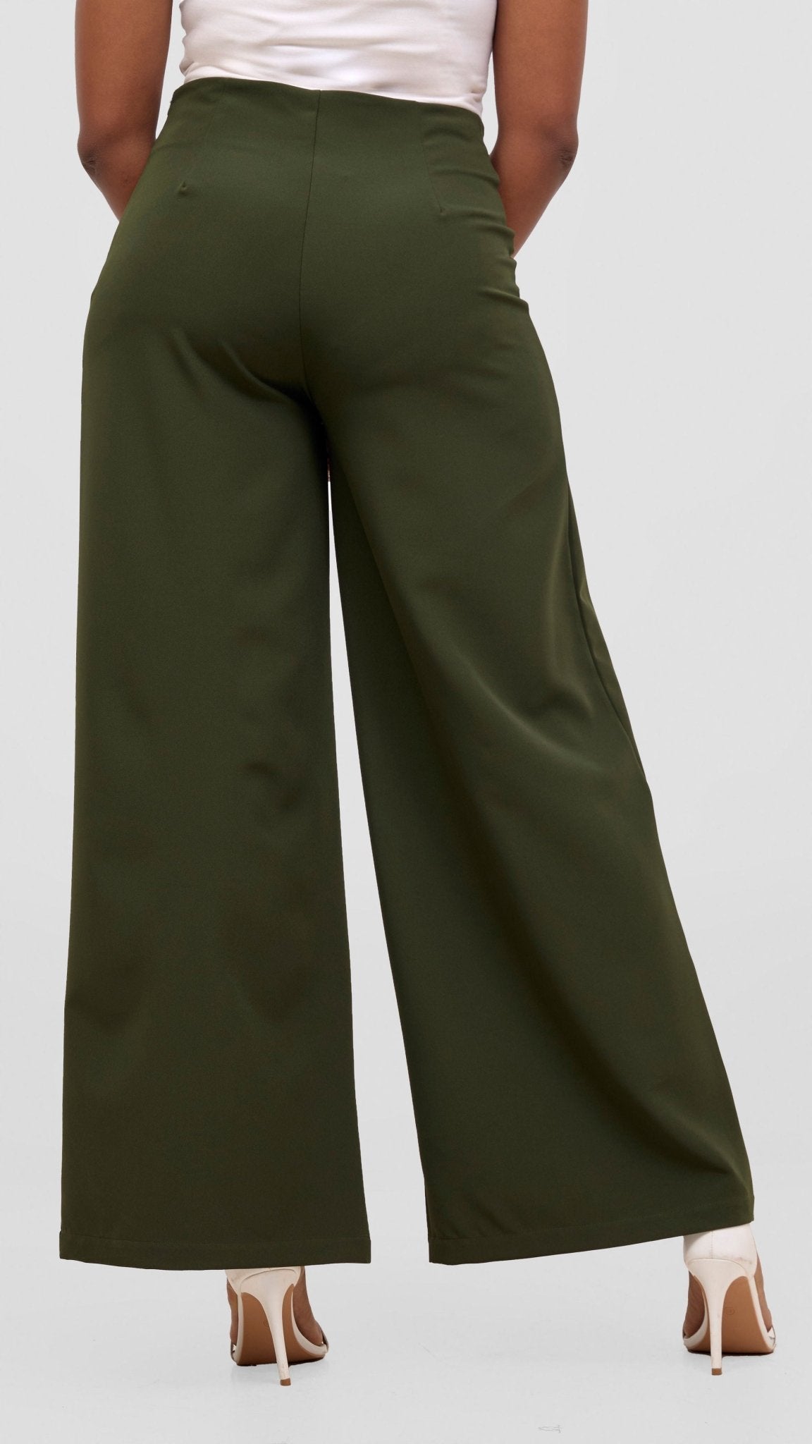 Vivo Tatili Wide Leg Pants - Hunters Green - Shopzetu