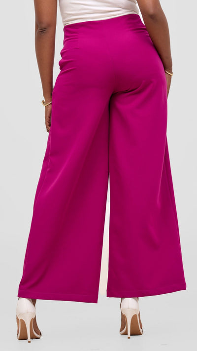 Vivo Tatili Wide Leg Pants - Light Purple - Shopzetu