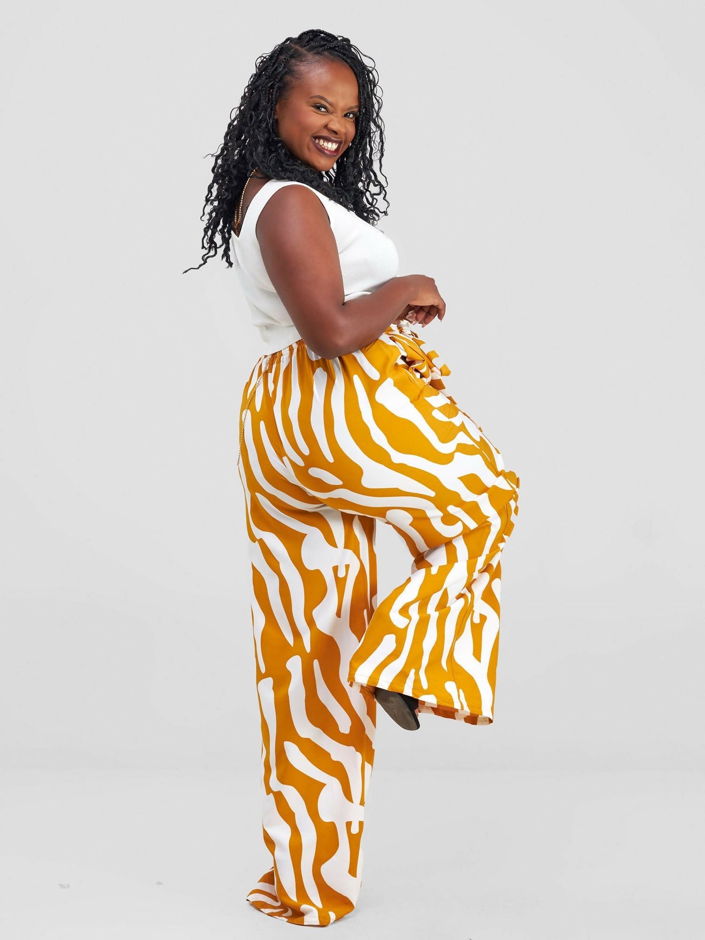 Jf Designs Palazzo Pants - Yellow - Shopzetu