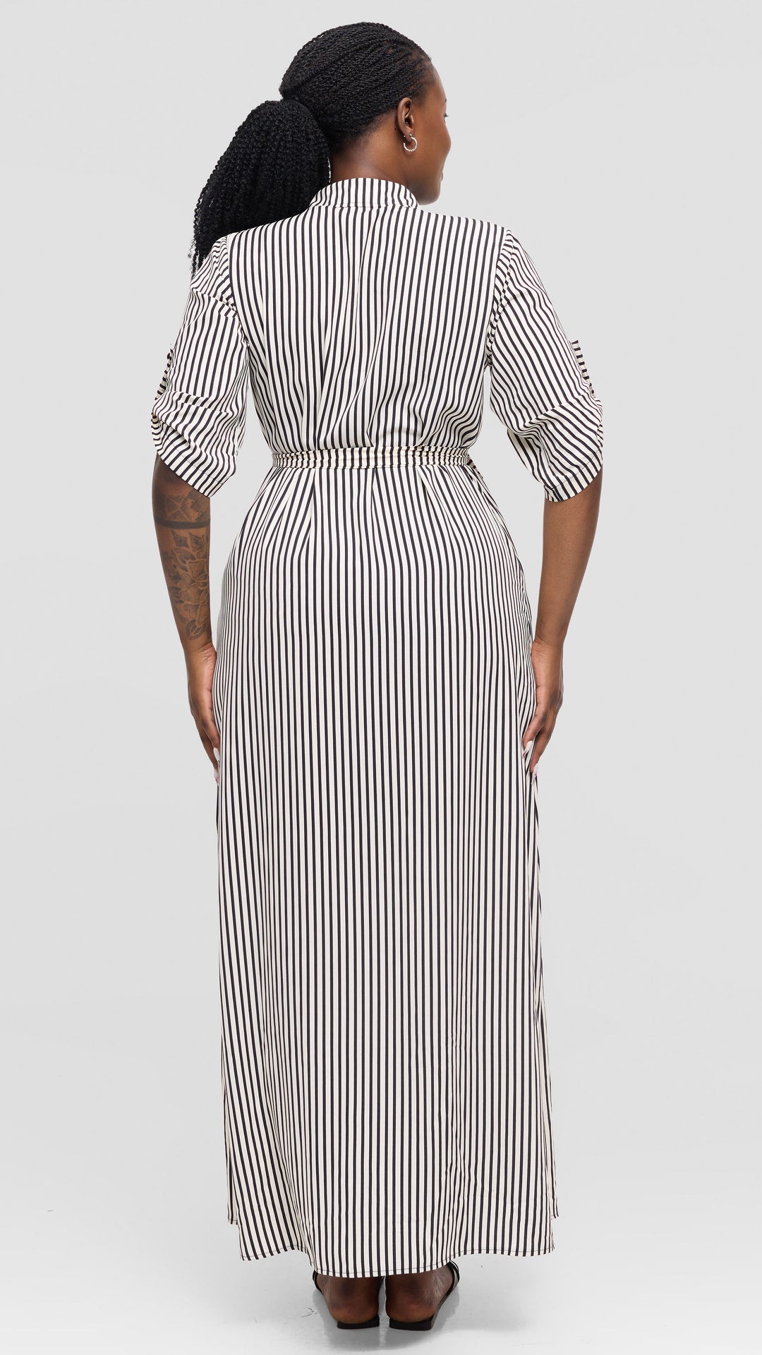 Salok Havilah Shirt Dress - Navy Blue Stripe