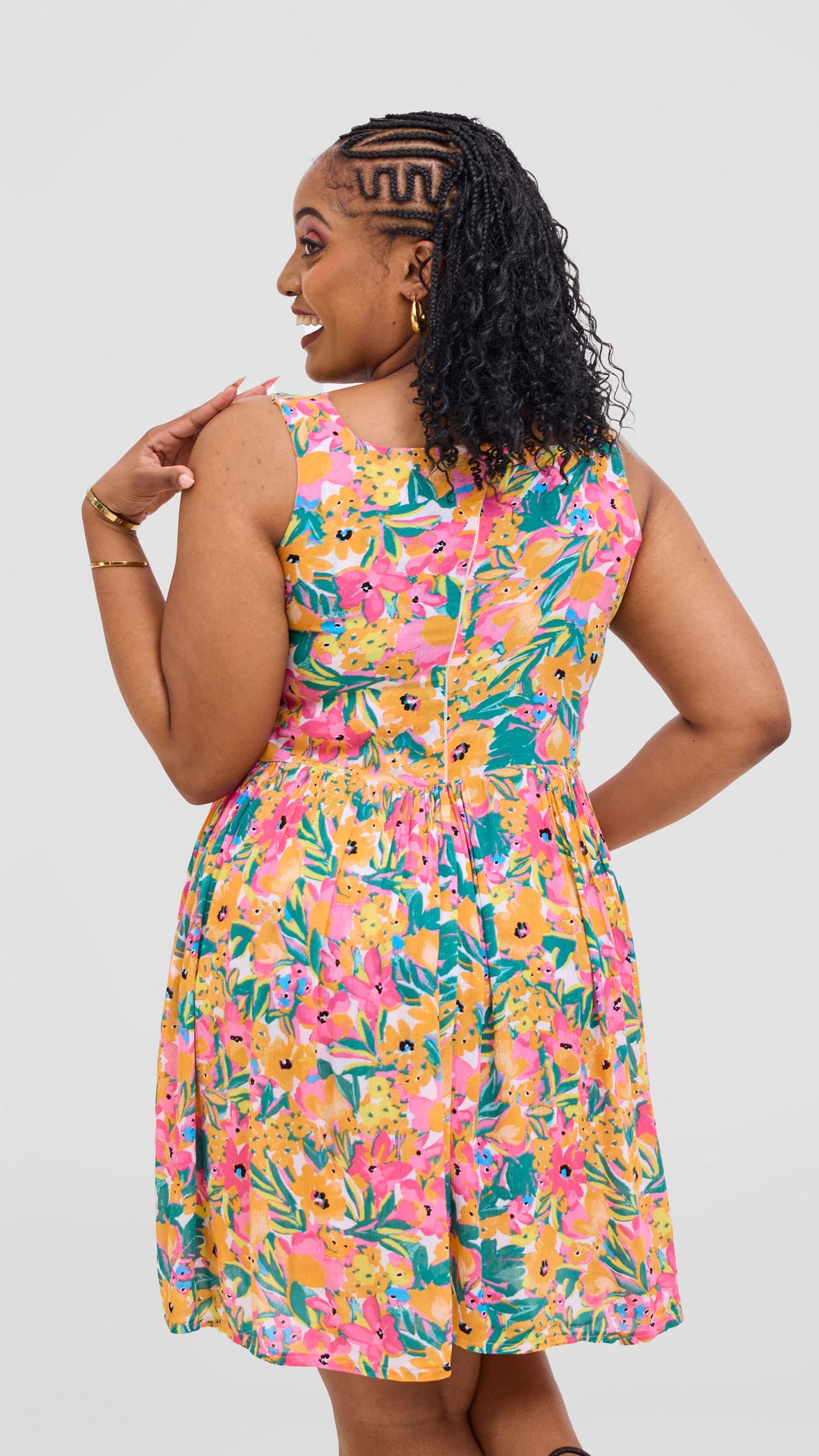 Phyls Collection Skater Dress - Floral Print