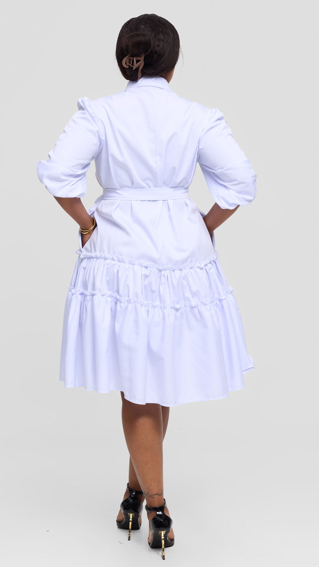 Lizola Saniyah Shirt Dress - White