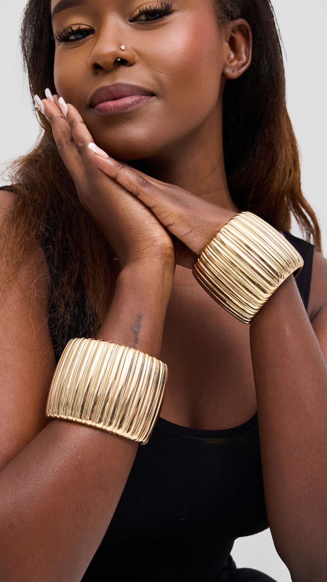 Afrodame Chunky Bangle - Gold