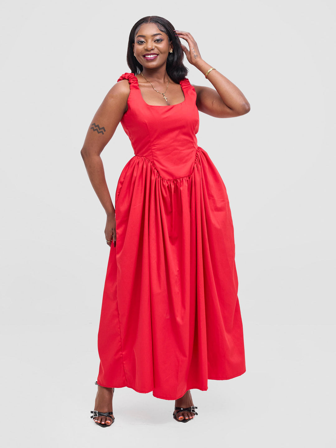 Izulu Akina dress - Red