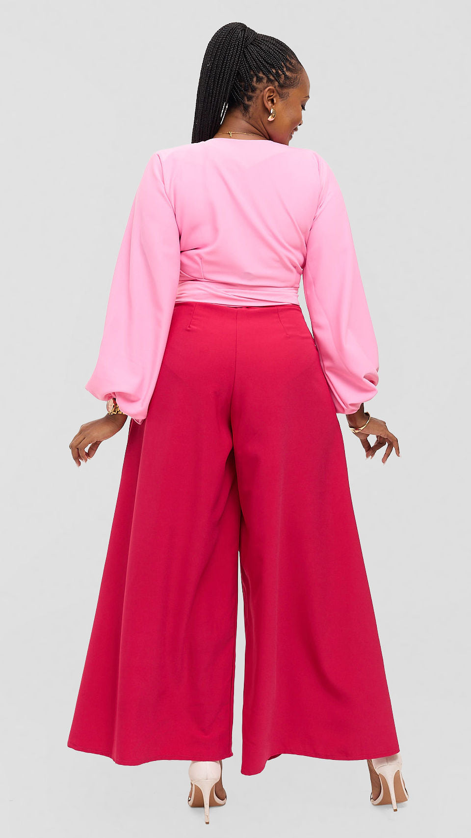 Eunike Zeinabu Palazzo Set - Pink