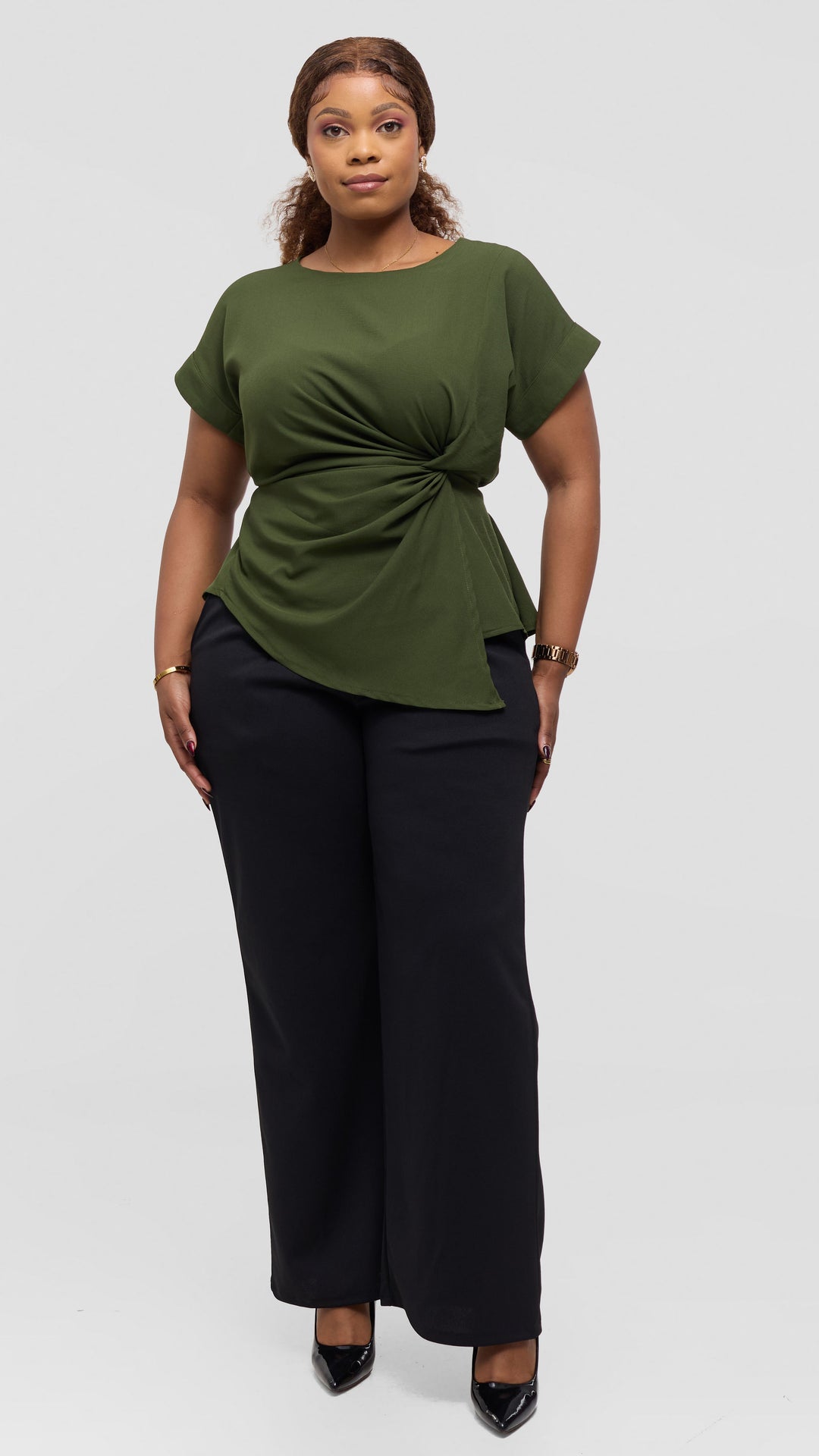 Silk House Collection Raya Top - Green