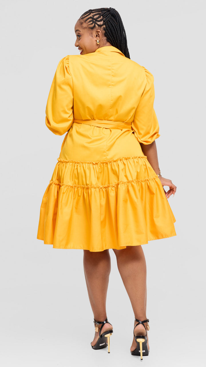 Lizola Simone Shirt Dress - Mustard