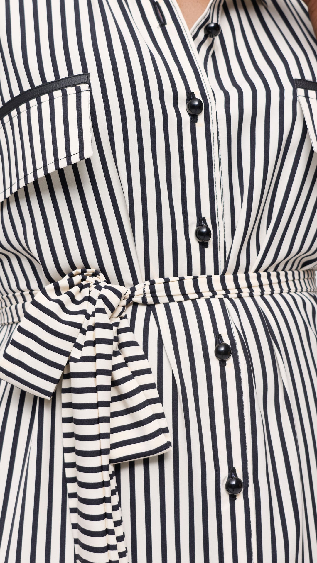Salok Havilah Shirt Dress - Navy Blue Stripe
