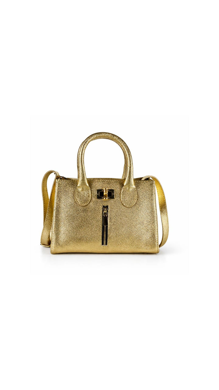 Detail Africa Cleo Hand Bag Gold Plain - Gold