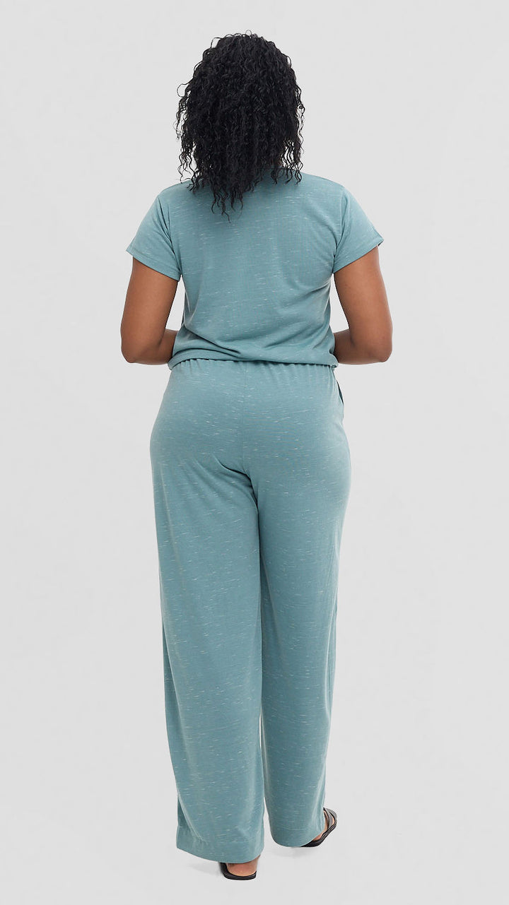 Inroses Glimmer Lux Lounge Wear-Two Piece Set- Eucalyptus sage