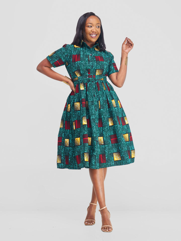Izulu Solio 2 Dress - Green