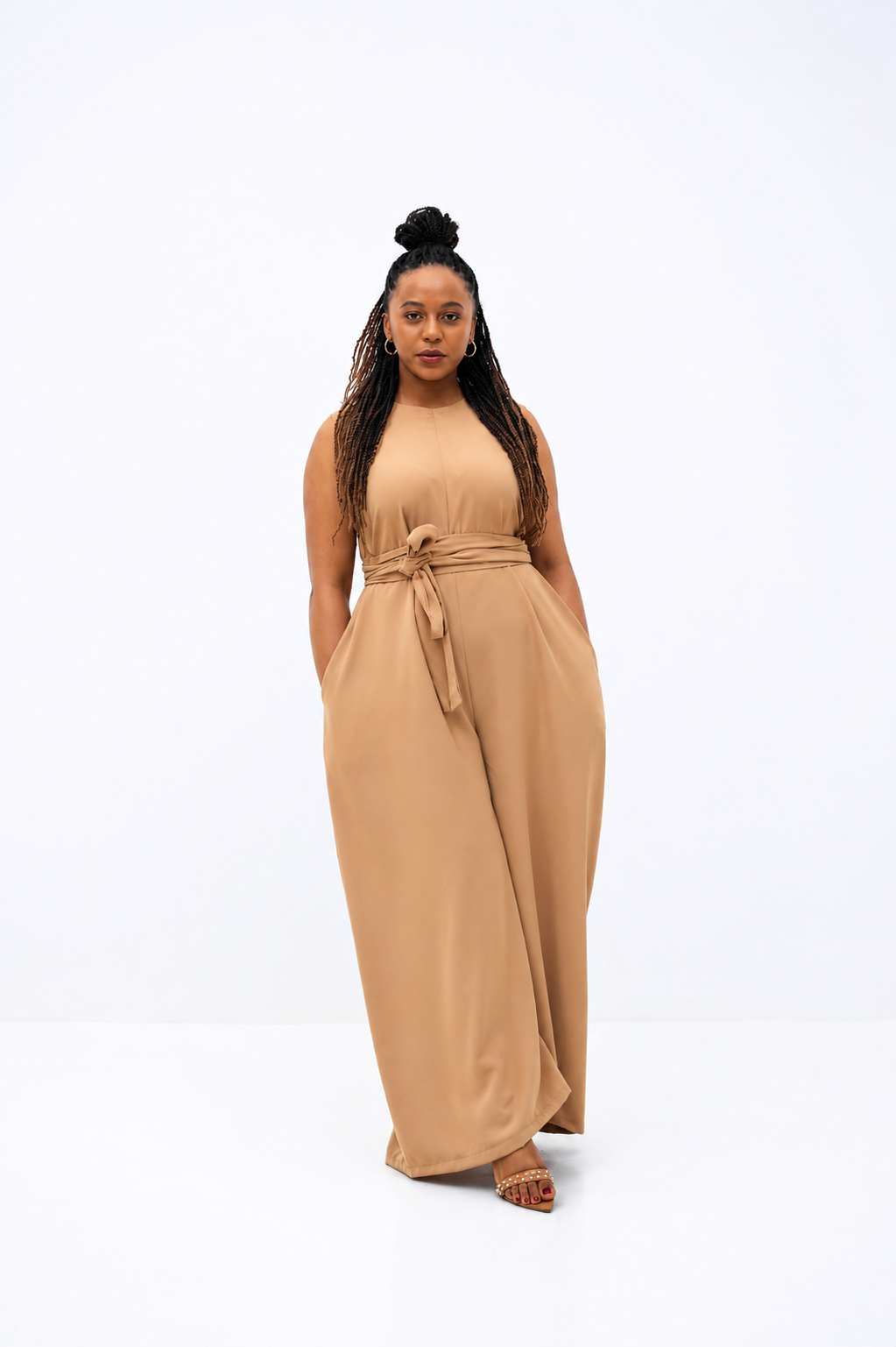 Mnubistyle Sena Jumpsuit - Beige