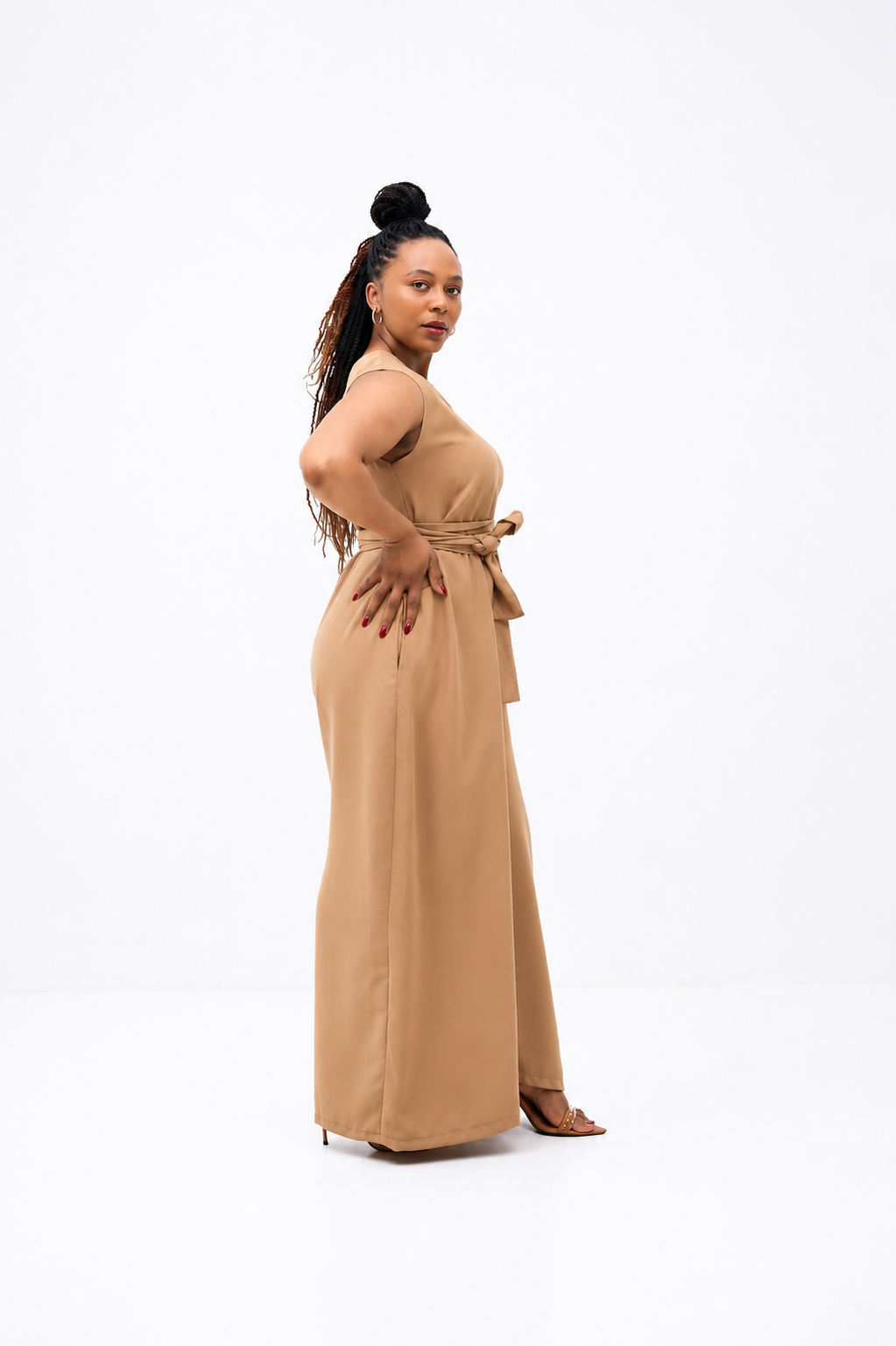 Mnubistyle Sena Jumpsuit - Beige