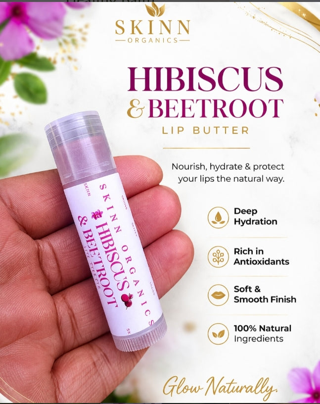 Skinn Organics Lips Butter (With Hibiscus & Beetroot)