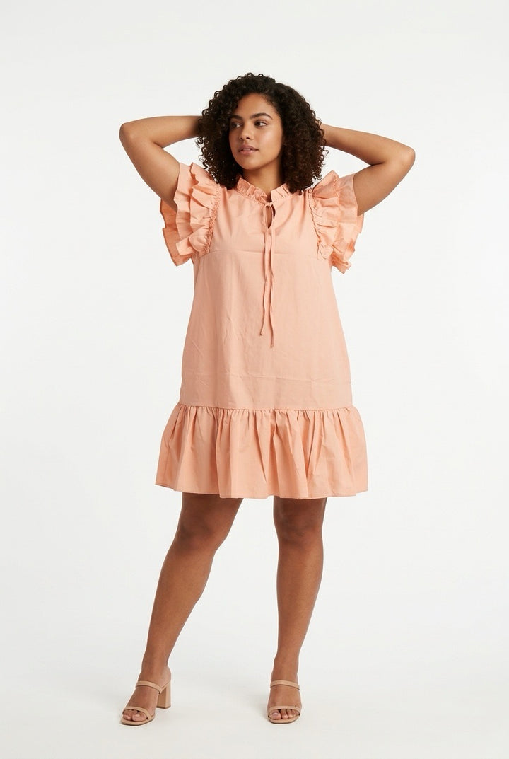 Stylish Sisters Shift Dress - Peach
