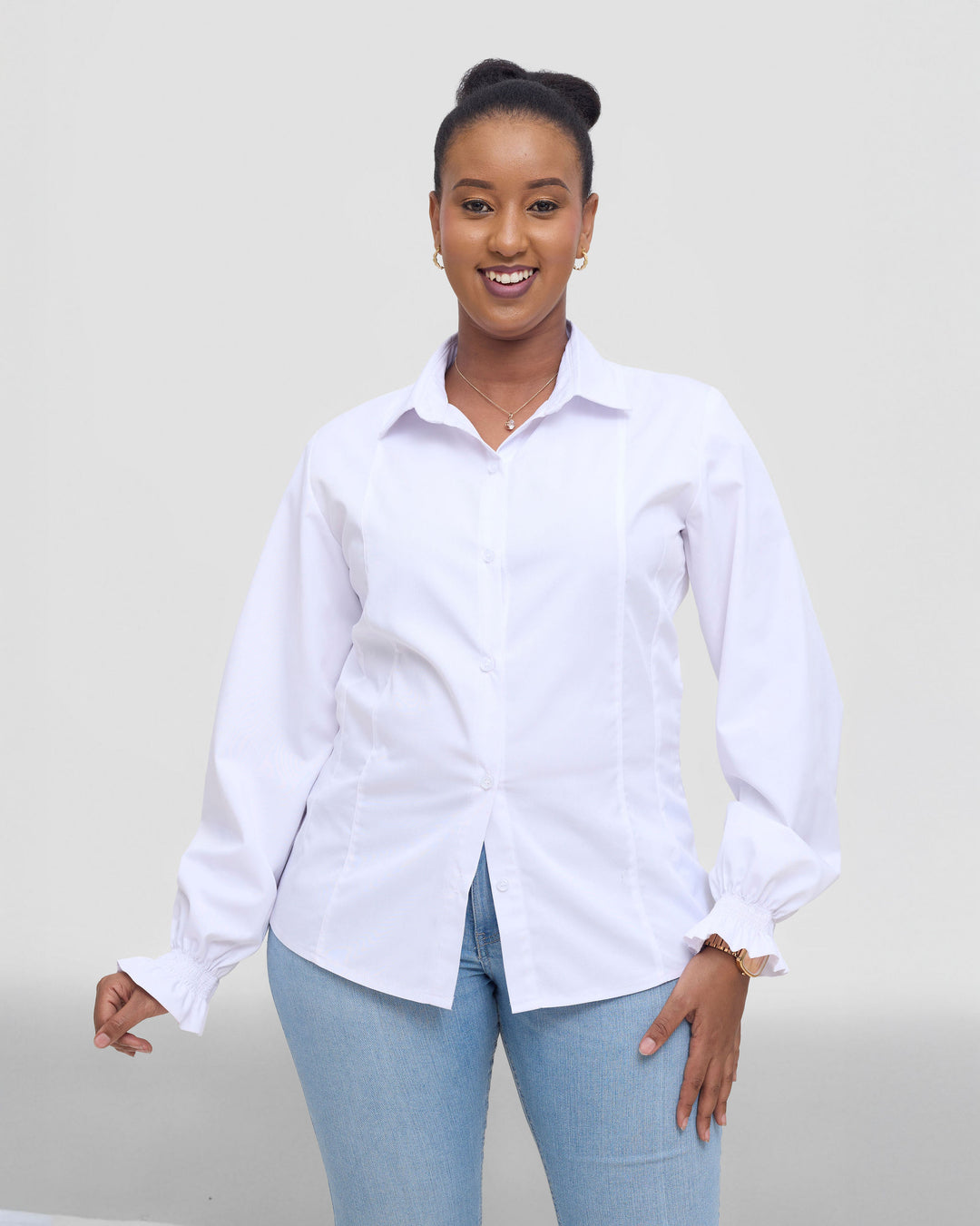 Merli Africa Daisy White Shirt - White