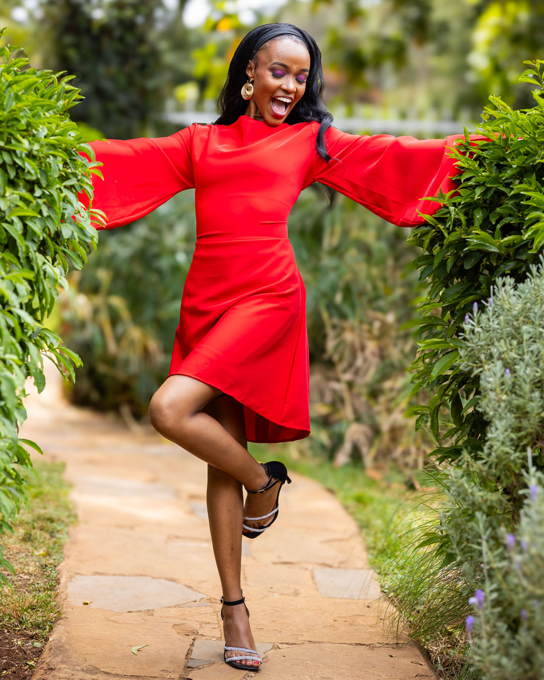Afriwia Zawadi Shift Dress - Red