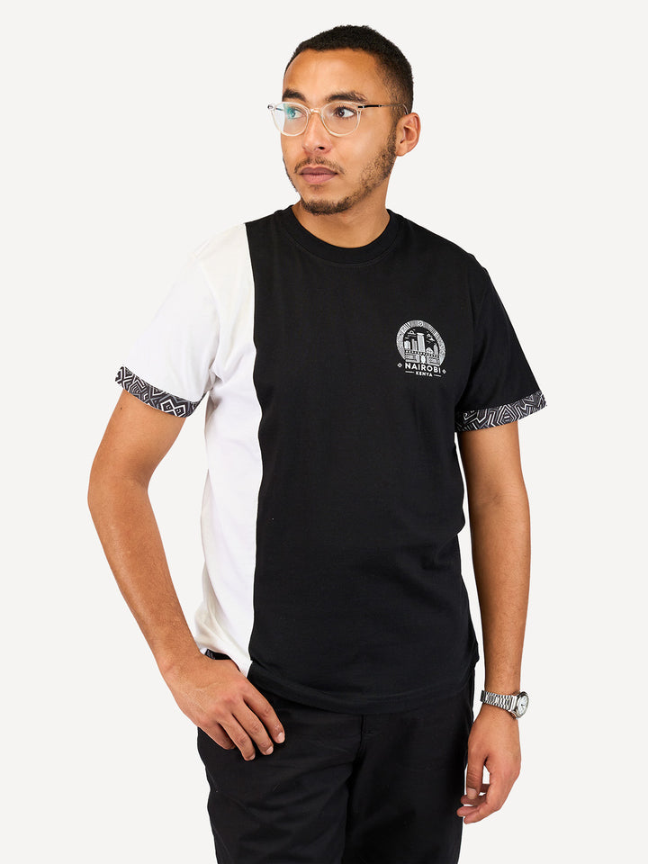 Kitu Kali Graphic With Nairobi II Shirt - Black & White