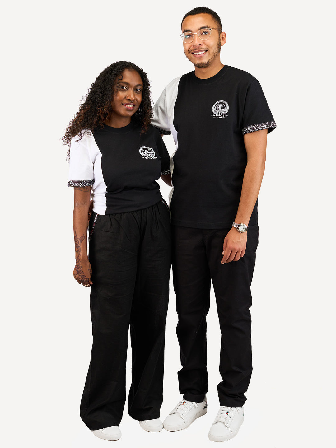 Kitu Kali Graphic With Nairobi II Shirt - Black & White