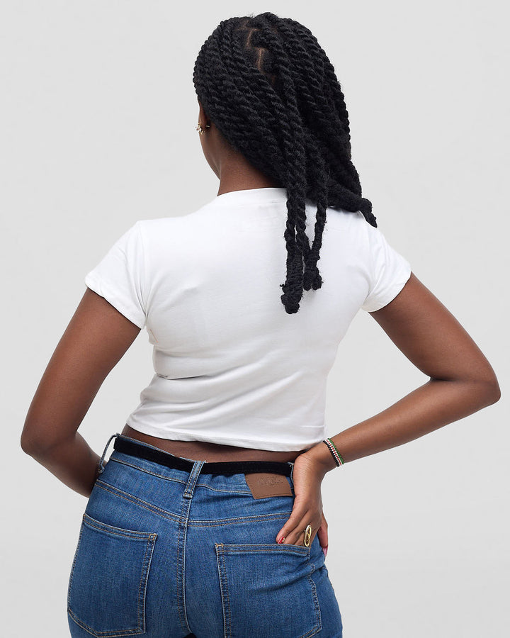 Glam Lab Short Sleeve Top - White