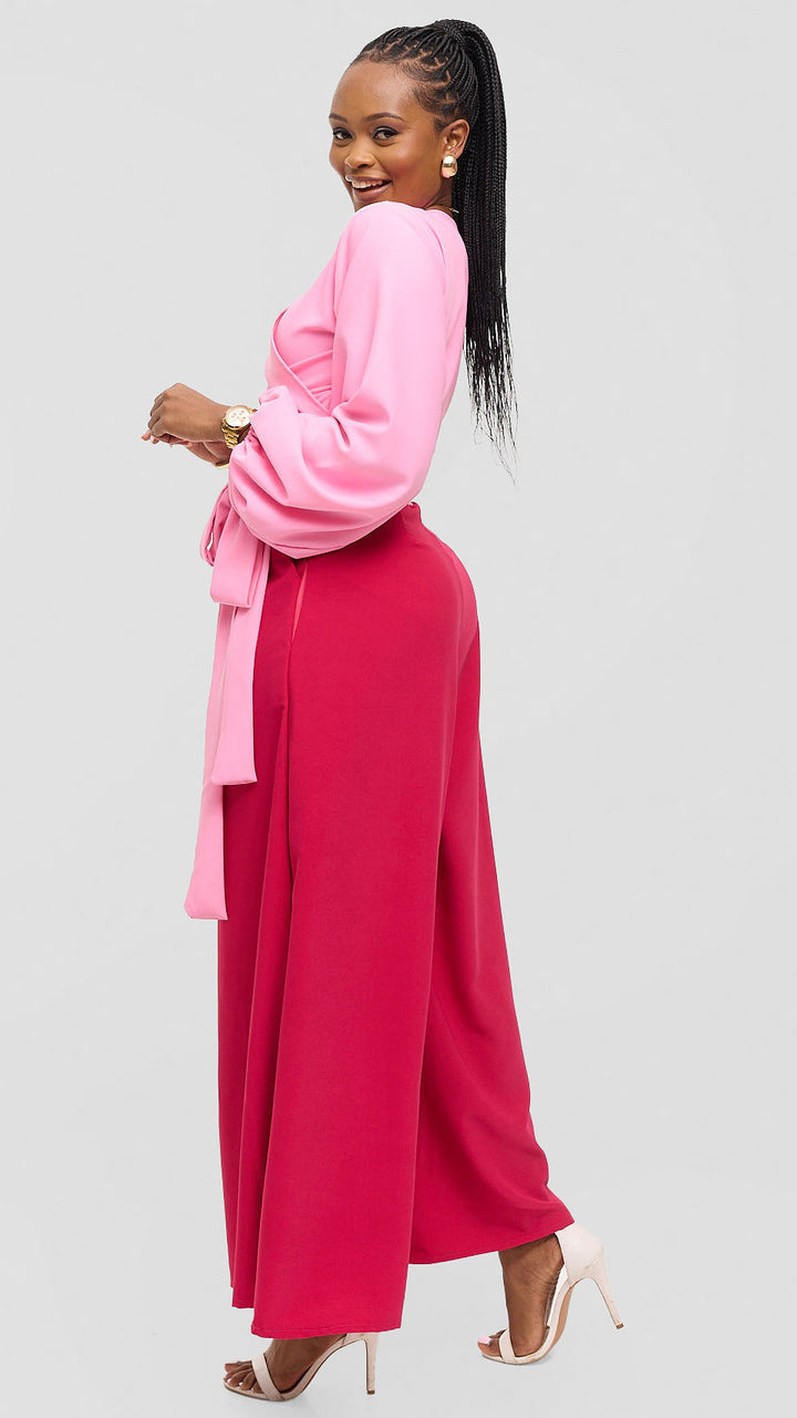 Eunike Zeinabu Palazzo Set - Pink