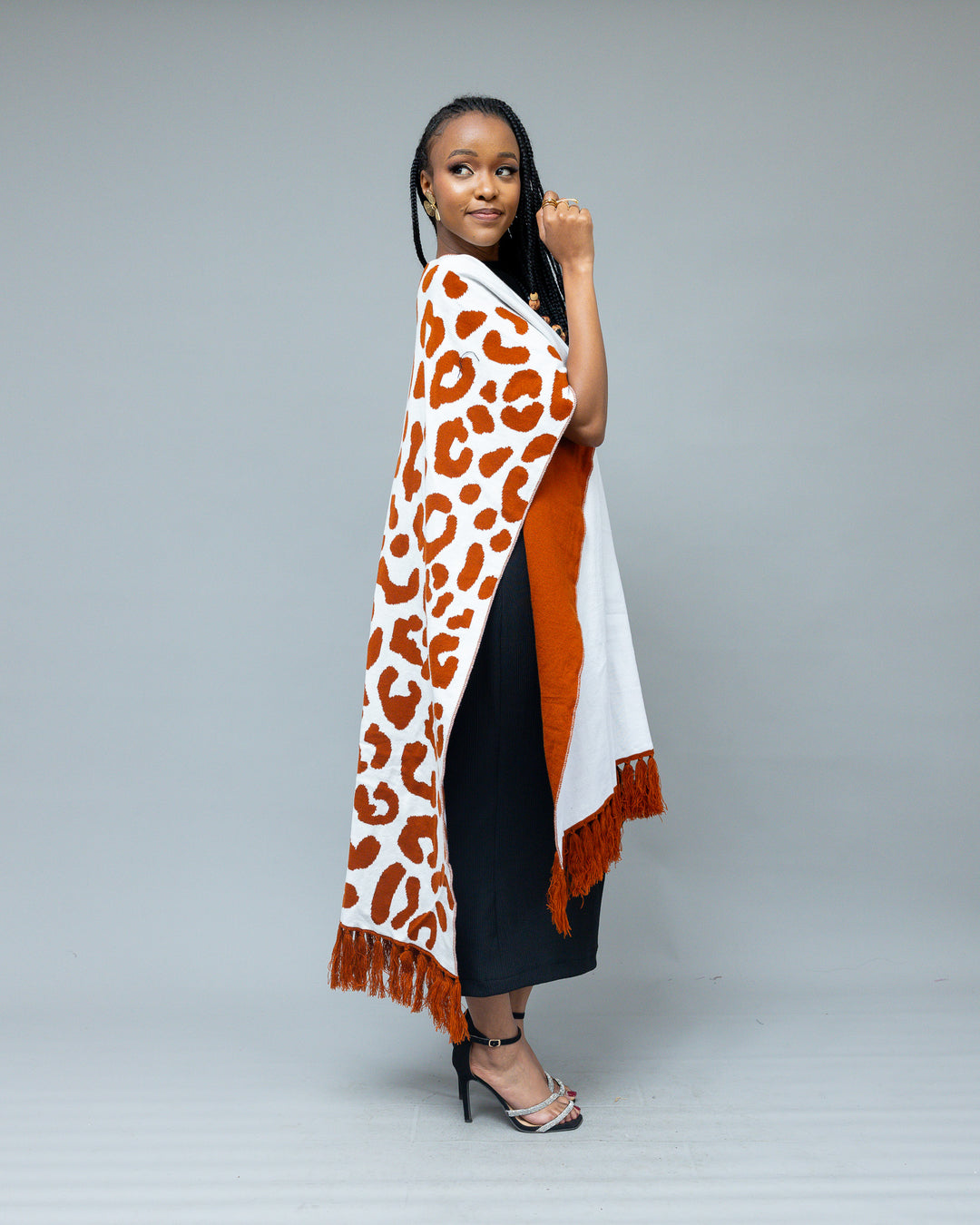 Afriwia Snug Reversible Shawl - Rust