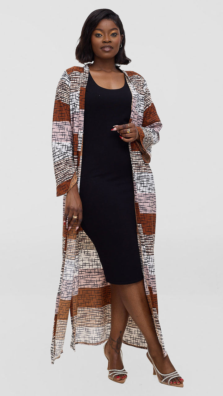 Liliadly Bricky Kimono - Brown