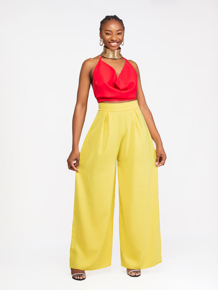 Da'Joy Fashions Rockalith Pant Set - Red / Yellow