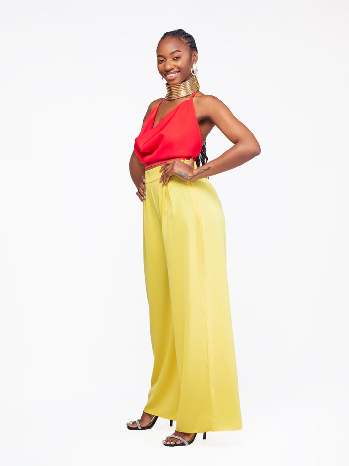 Da'Joy Fashions Rockalith Pant Set - Red / Yellow